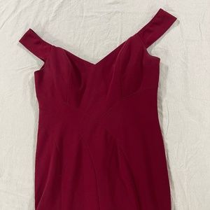 Long mermaid off shoulder burgendy bodycon size XL womens